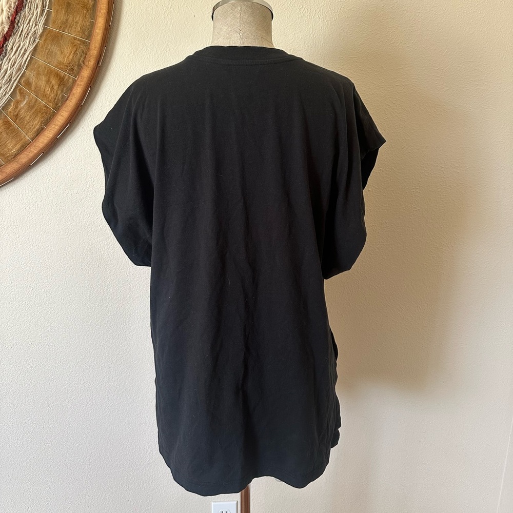 Athleta Black Basic Tee Oversized Classic Woman's M 100% Cotton - Picture 6 of 8